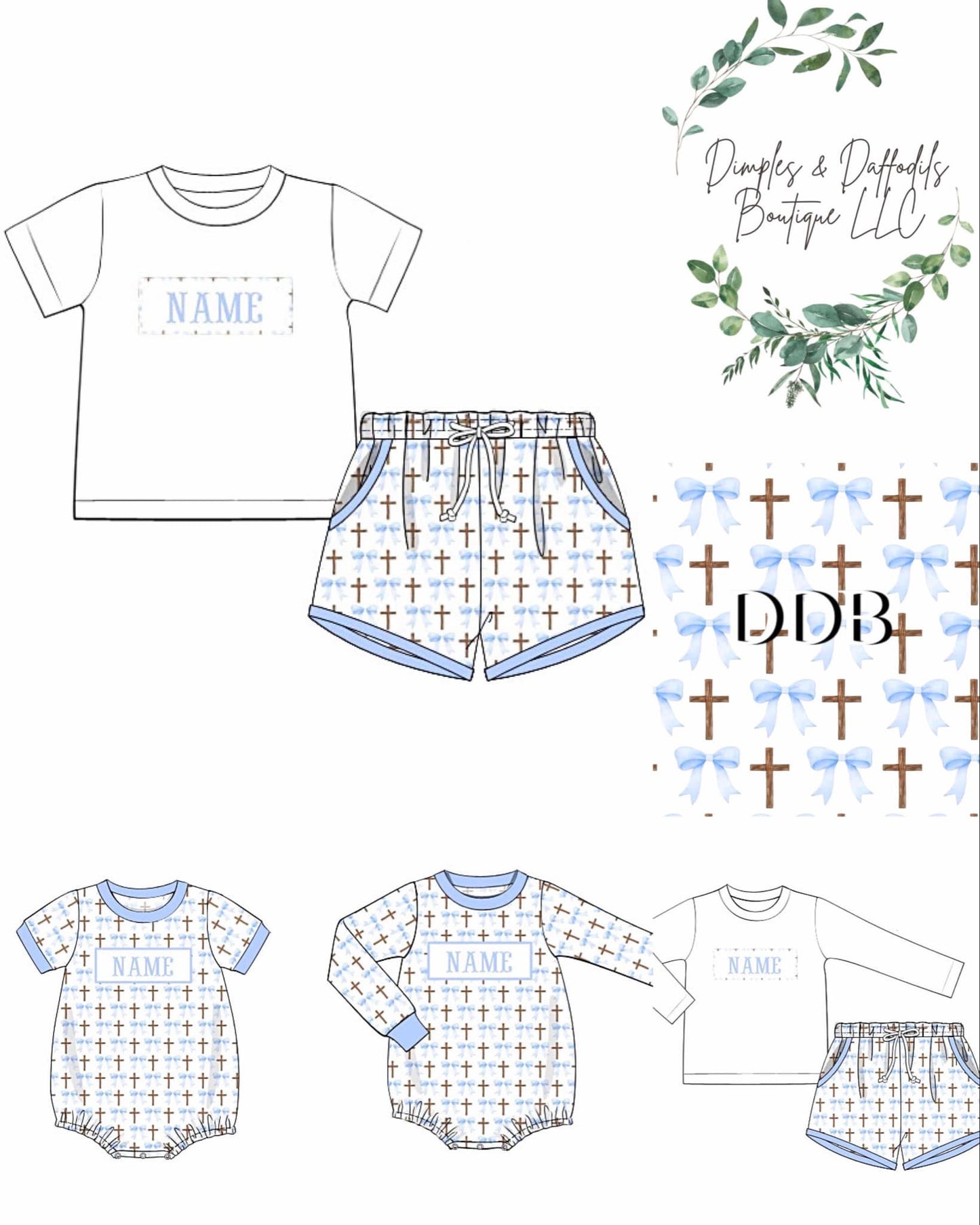 Jesus loves me SMOCKED short sleeve short set