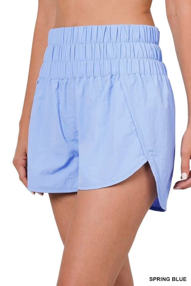 Smocked High Wasted Shorts