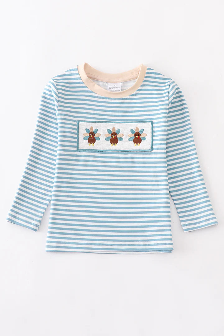 Blue stripes turkey shirt