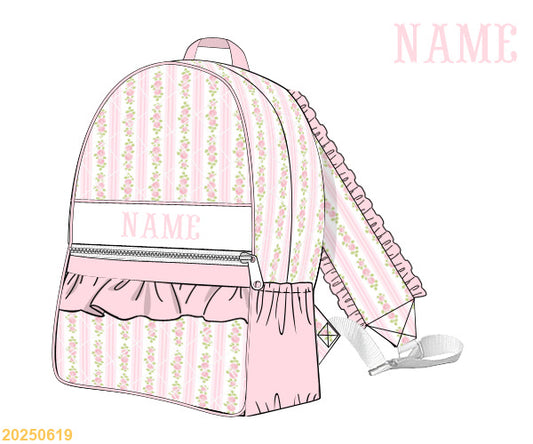 Fancy florals SMOCKED backpack