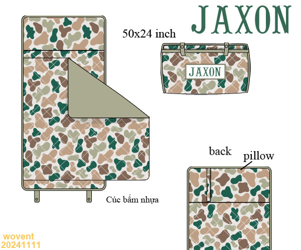 Camo SMOCKED nap mat