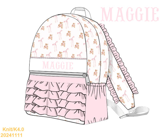 Pink Bows & Bears Backpack