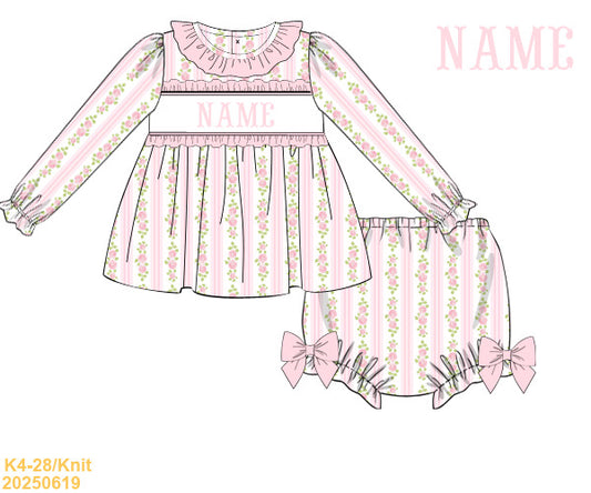 Fancy florals SMOCKED bloomer set