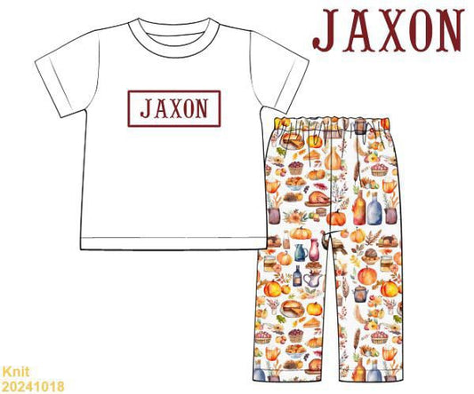 Thanksgiving Dinner SMOCKED pant set