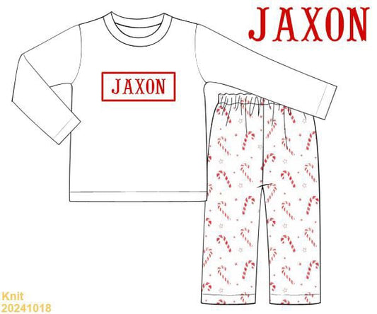 Candy cane SMOCKED pant set