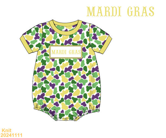 Mardi Gras SMOCKED bubble