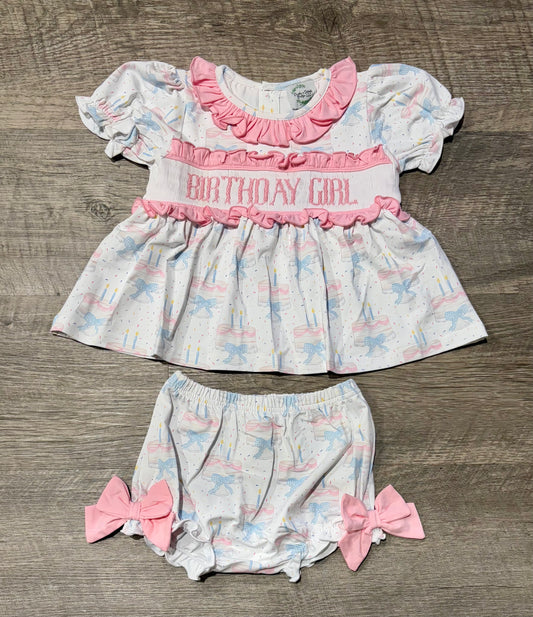 Birthday Girl SMOCKED Set - ready to ship