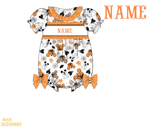 Fall Mickey SMOCKED girl bubble