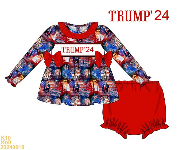 Patriotic Trump ‘24 girls SMOCKS