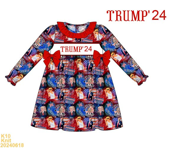 Patriotic Trump ‘24 girls SMOCKS