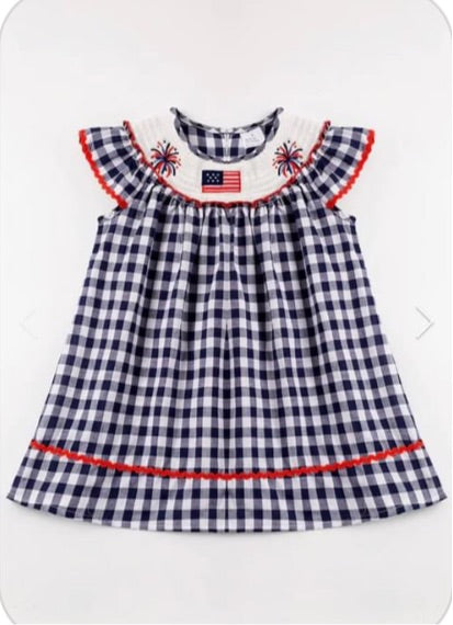 Independence Day Smocked Dress